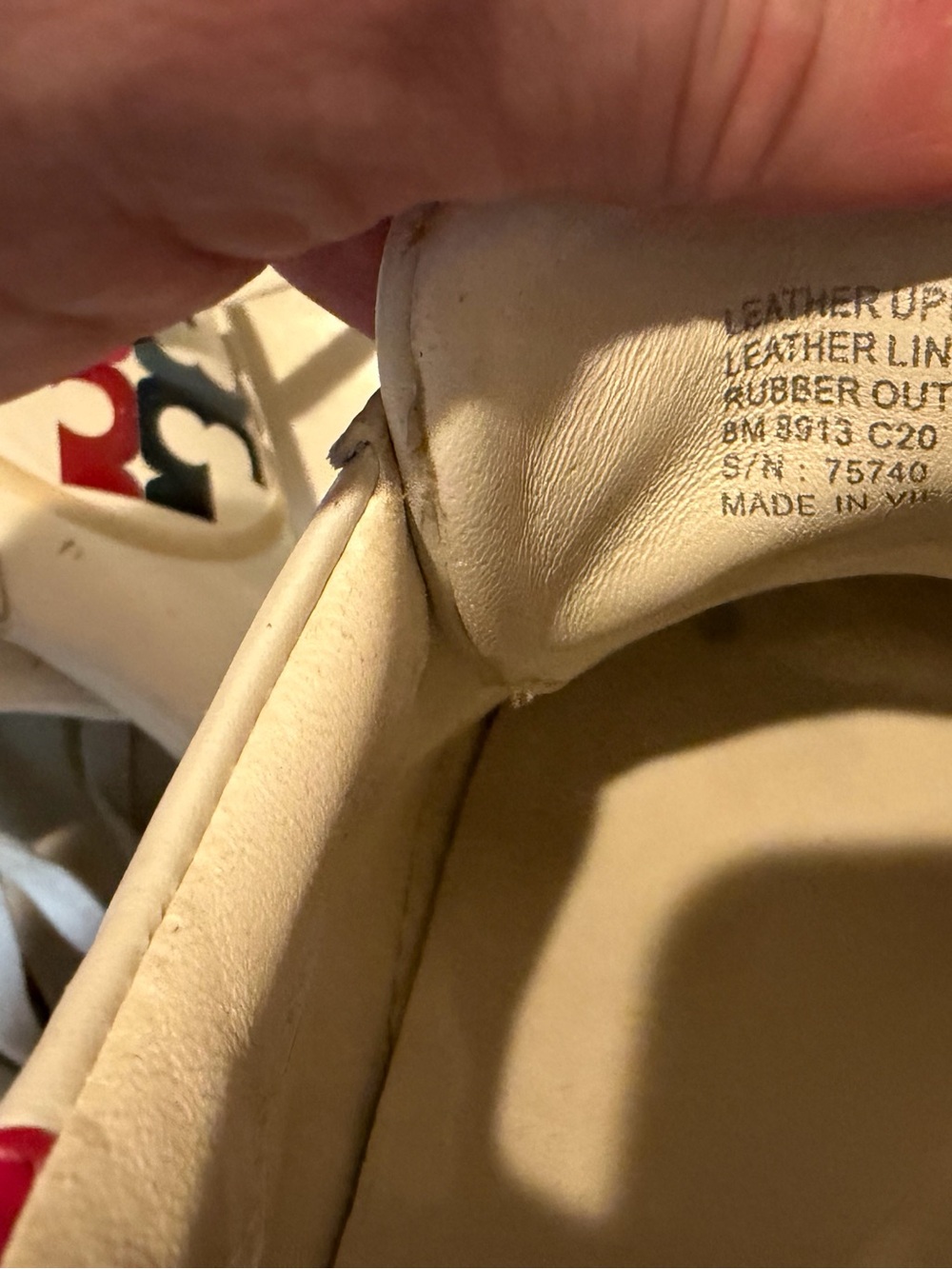Tory Burch colorful White Leather Women's Sneakers with Pink Accent sz 8 comfy - Picture 7 of 7